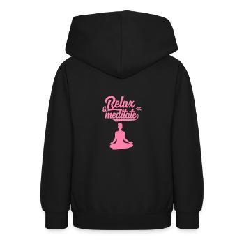 Meditieren Meditieren Meditieren Meditieren - Teenager Hoodie - Schwarz - Hinten - AI Model Teenager Male light (155cm)