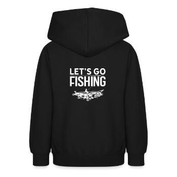 Angler - Teenager Hoodie - Schwarz - Hinten - AI Model Teenager Male light (155cm)