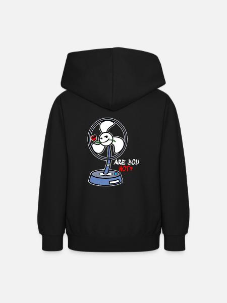 Ventilator Hitze - Teenager Hoodie - Schwarz