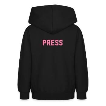 Presse Journaliste Journaliste Auteur Journalisme - Sweat à capuche Ado - noir - Dos - AI Model Teenager Male light (155cm)