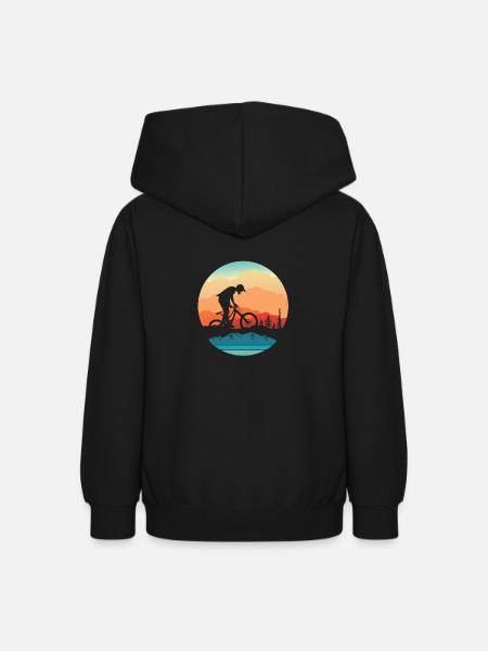 Downhill Mountainbike - Teenager Hoodie - Schwarz