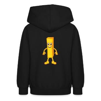 fries - Teen Hoodie - black - Back - AI Model Teenager Male light (155cm)
