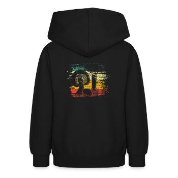Champignon - Sweat à capuche Ado - noir - Dos - AI Model Teenager Male light (155cm)