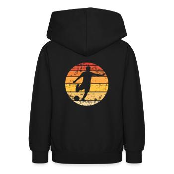Fußballer - Teenager Hoodie - Schwarz - Hinten - AI Model Teenager Male light (155cm)