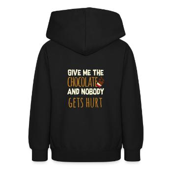 chocolate - Teen Hoodie - black - Back - AI Model Teenager Male light (155cm)
