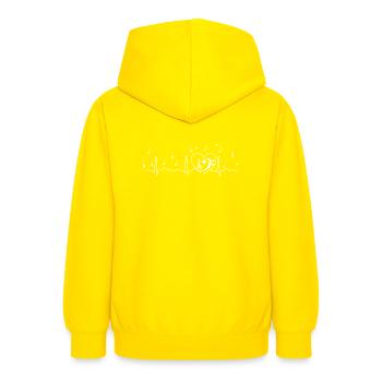 Clef Beat - Sweat à capuche Ado - jaune - Dos - AI Model Teenager Male dark (155cm)