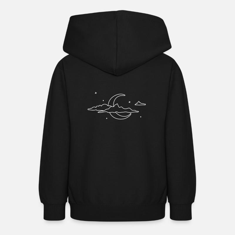 lune - Sweat à capuche Ado - noir