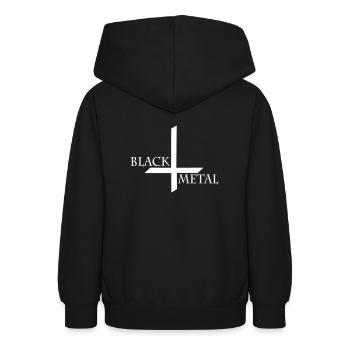 Black Metal - Teenager Hoodie - Schwarz - Hinten - AI Model Teenager Male light (155cm)
