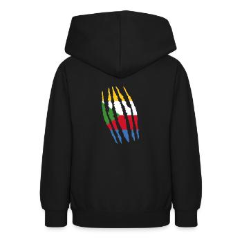 Claw claw tears origin Comoros png - Teen Hoodie - black - Back - AI Model Teenager Male light (155cm)