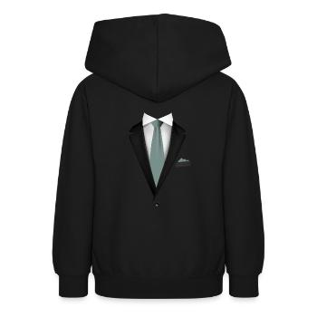 Smoking avec une cravate pour les mariages et spéciaux - Sweat à capuche Ado - noir - Dos - AI Model Teenager Male light (155cm)