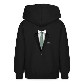 Smoking avec une cravate pour les mariages et spéciaux - Sweat à capuche Ado - noir - Dos - AI Model Teenager Male light (155cm)