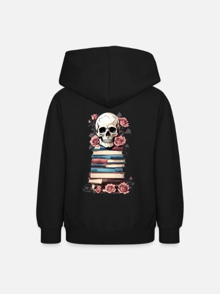 Bücherstapel - Teenager Hoodie - Schwarz