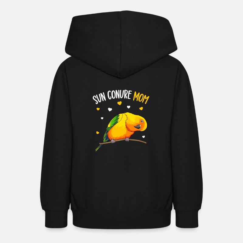 Perruche de soleil MamaVogel Amant - Sweat à capuche Ado - noir