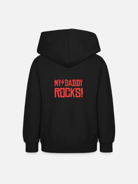 My Daddy Rocks - Teenager Hoodie - Schwarz