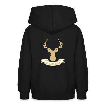 Jäger Opa - Teenager Hoodie - Schwarz - Hinten - AI Model Teenager Male light (155cm)