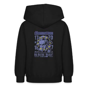 Beethoven, Europa - Sweat à capuche Ado - noir - Dos - AI Model Teenager Male light (155cm)