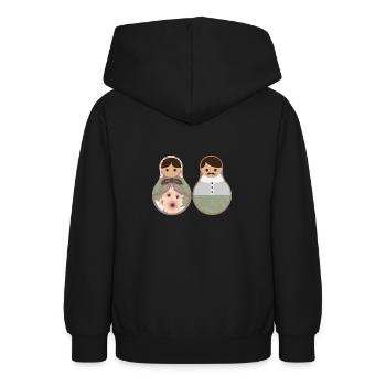 Russie Couple amoureux Matroschka poupées cadeau - Sweat à capuche Ado - noir - Dos - AI Model Teenager Male light (155cm)