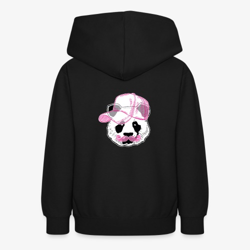 Panda - Pink - Cap - Mustache - Teenager Hoodie