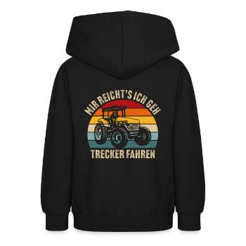 Mir Reichts ich geh Trecker Traktor Fahren - Teenager Hoodie - Schwarz - Hinten - AI Model Teenager Male light (155cm)