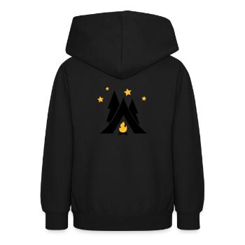 Zelt - Teenager Hoodie - Schwarz - Hinten - AI Model Teenager Male light (155cm)