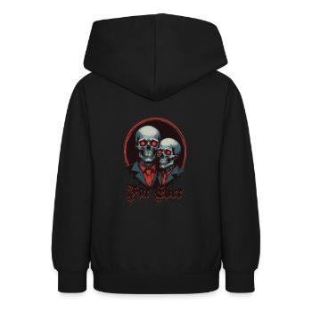Skelett Paar - Teenager Hoodie - Schwarz - Hinten - AI Model Teenager Male light (155cm)
