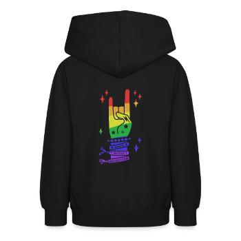 Death Before Mainstream Gay Edition - Heavy Metal - Teenager Hoodie - Schwarz - Hinten - AI Model Teenager Male light (155cm)