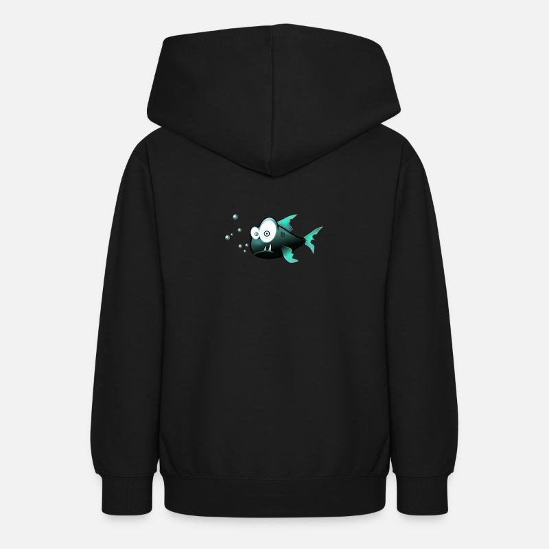 poisson - Sweat à capuche Ado - noir