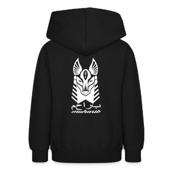 Égyptien connais-toi protecteur guerrier - Sweat à capuche Ado - noir - Dos - AI Model Teenager Male light (155cm)