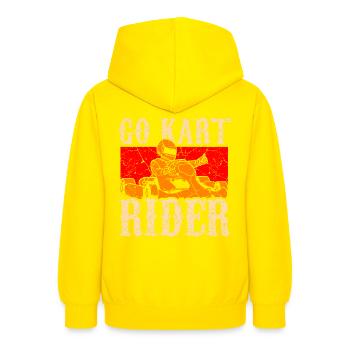 Kart - Sweat à capuche Ado - jaune - Dos - AI Model Teenager Male dark (155cm)