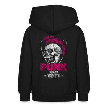 Punk depuis 1971 - Sweat à capuche Ado - noir - Dos - AI Model Teenager Male light (155cm)