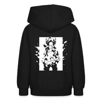 Shibuya's cool Cyberpunk Style Anime Boy Otaku - Teenager Hoodie - Schwarz - Hinten - AI Model Teenager Male light (155cm)