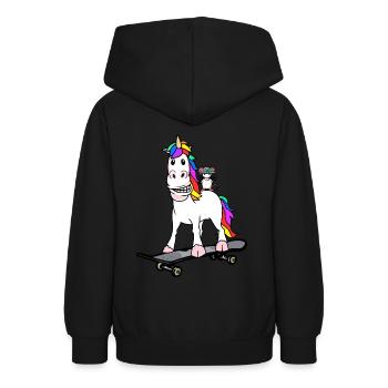 Cadeau d’anniversaire Licorne souris patineur amis - Sweat à capuche Ado - noir - Dos - AI Model Teenager Male light (155cm)