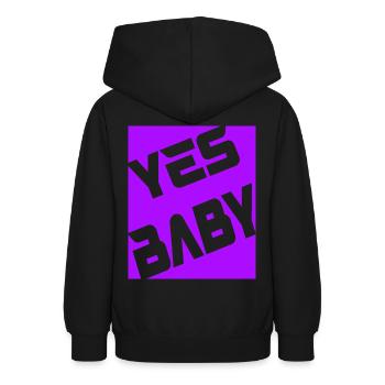 Yes Baby - Teenager Hoodie - Schwarz - Hinten - AI Model Teenager Male light (155cm)