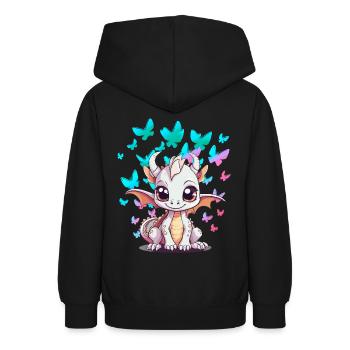 Bébé Dragon Dragon Enfant Enfants Tout-petit Insectes - Sweat à capuche Ado - noir - Dos - AI Model Teenager Male light (155cm)