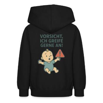 Cool, cute baby design for all kids - Teen Hoodie - black - Back - AI Model Teenager Male light (155cm)