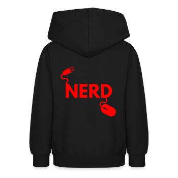 Informatique Nerd - Sweat à capuche Ado - noir - Dos - AI Model Teenager Male light (155cm)