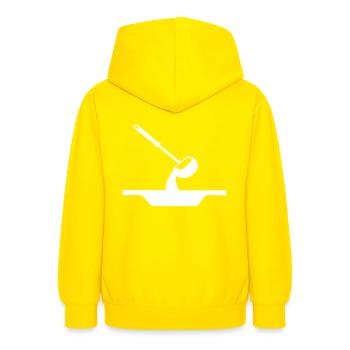 Cuillère à soupe - Sweat à capuche Ado - jaune - Dos - AI Model Teenager Male dark (155cm)