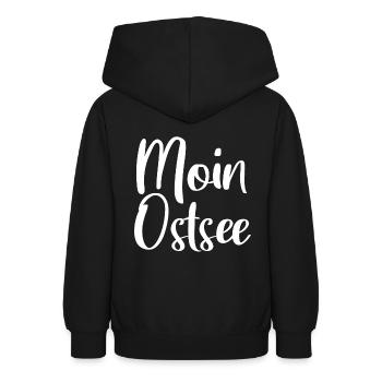 MOIN OSTSEE - Teenager Hoodie - Schwarz - Hinten - AI Model Teenager Male light (155cm)