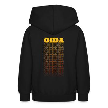 OIDA DIALECTE AUTRICHIEN VIENNOIS GESCHEN - Sweat à capuche Ado - noir - Dos - AI Model Teenager Male light (155cm)