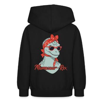 Mamasaur Rex drôle dinosaure mère Style - Sweat à capuche Ado - noir - Dos - AI Model Teenager Male light (155cm)