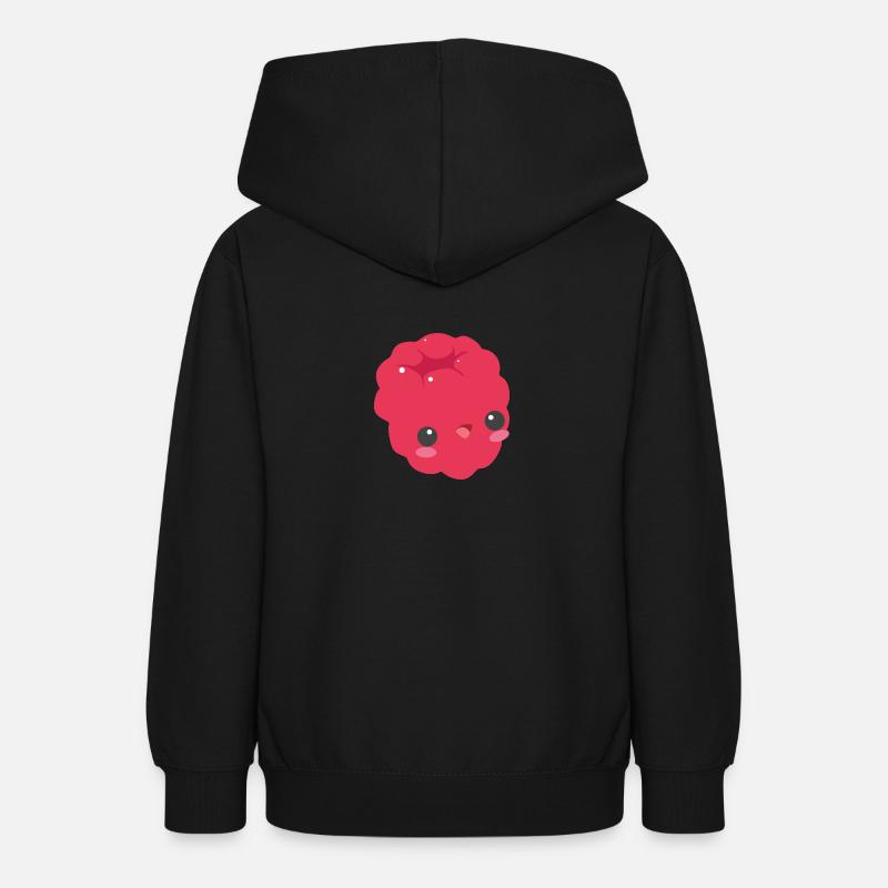 comique framboise - Sweat à capuche Ado - noir