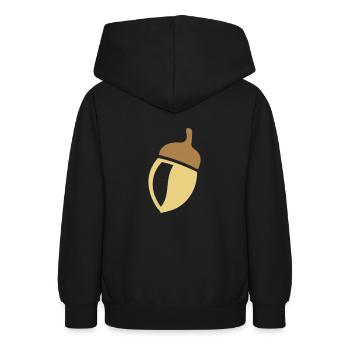 acorn - Teen Hoodie - black - Back - AI Model Teenager Male light (155cm)