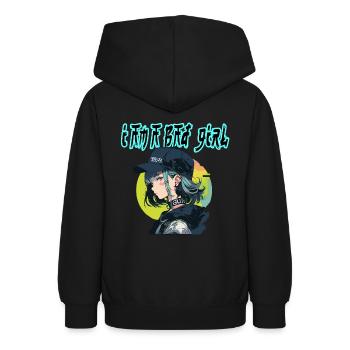 I am a Bad Girl - Teenager Hoodie - Schwarz - Hinten - AI Model Teenager Male light (155cm)