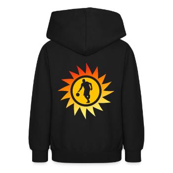 slam dunk de basket-ball joueur de basket rebond - Sweat à capuche Ado - noir - Dos - AI Model Teenager Male light (155cm)