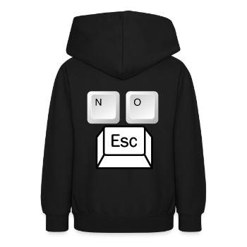 Computer gaming Esc no Escape keyboard - Teenager Hoodie - Schwarz - Hinten - AI Model Teenager Male light (155cm)