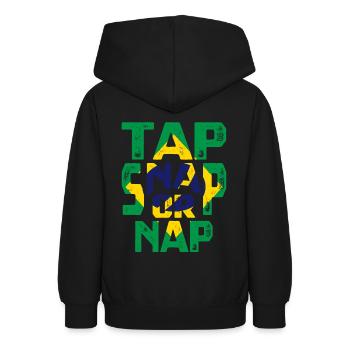 Tap Snap Or Nap - Teenager Hoodie - Schwarz - Hinten - AI Model Teenager Male light (155cm)