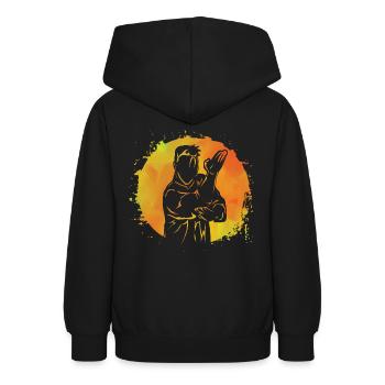Wing Chun - Teenager Hoodie - Schwarz - Hinten - AI Model Teenager Male light (155cm)