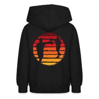 Boxen - Teenager Hoodie - Schwarz - Hinten - AI Model Teenager Male light (155cm)