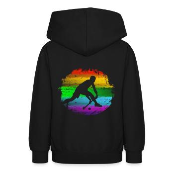 Hockey - Teenager Hoodie - Schwarz - Hinten - AI Model Teenager Male light (155cm)
