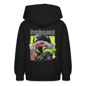 Otaku de jour Manga - Sweat à capuche Ado - noir - Dos - AI Model Teenager Male light (155cm)